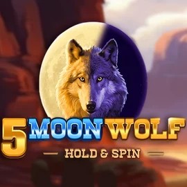 5 Moon Wolf slot logo by Apparat Gaming at Cowboy Spin Casino