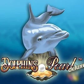 Dolphins Pearl Deluxe online game logo by Novomatic on cowboyspincasino.cz