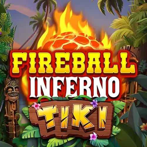 Official Slots logo: Fireball Inferno Tiki by NetEnt at Cowboy Spin Casino