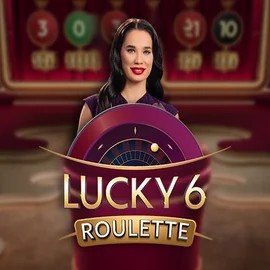 Official Live Casino logo: Lucky 6 Roulette by Pragmatic Play at Cowboy Spin Casino